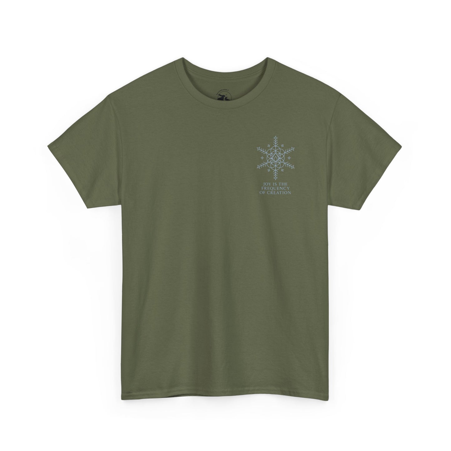 Joy Frequency Tee – Double Sided Sacred Geometry Snowflake of Creation Shirt
