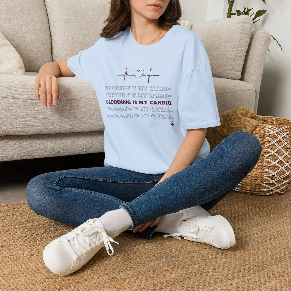 Decoding Is My Cardio T-Shirt — Heartbeat Code Programmer Tee