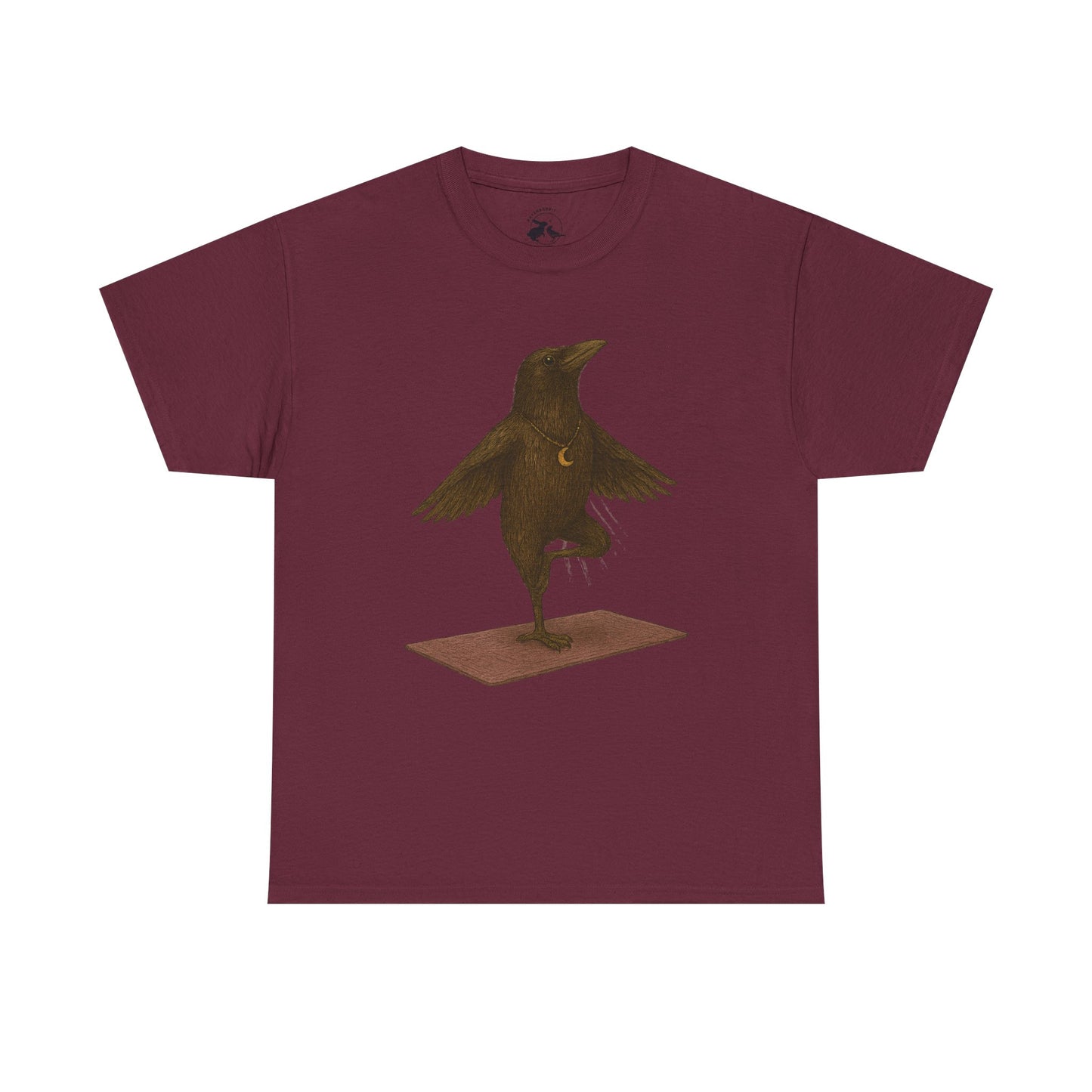 The Raven Yoga Master Tee – Balance in Flight and Spirit