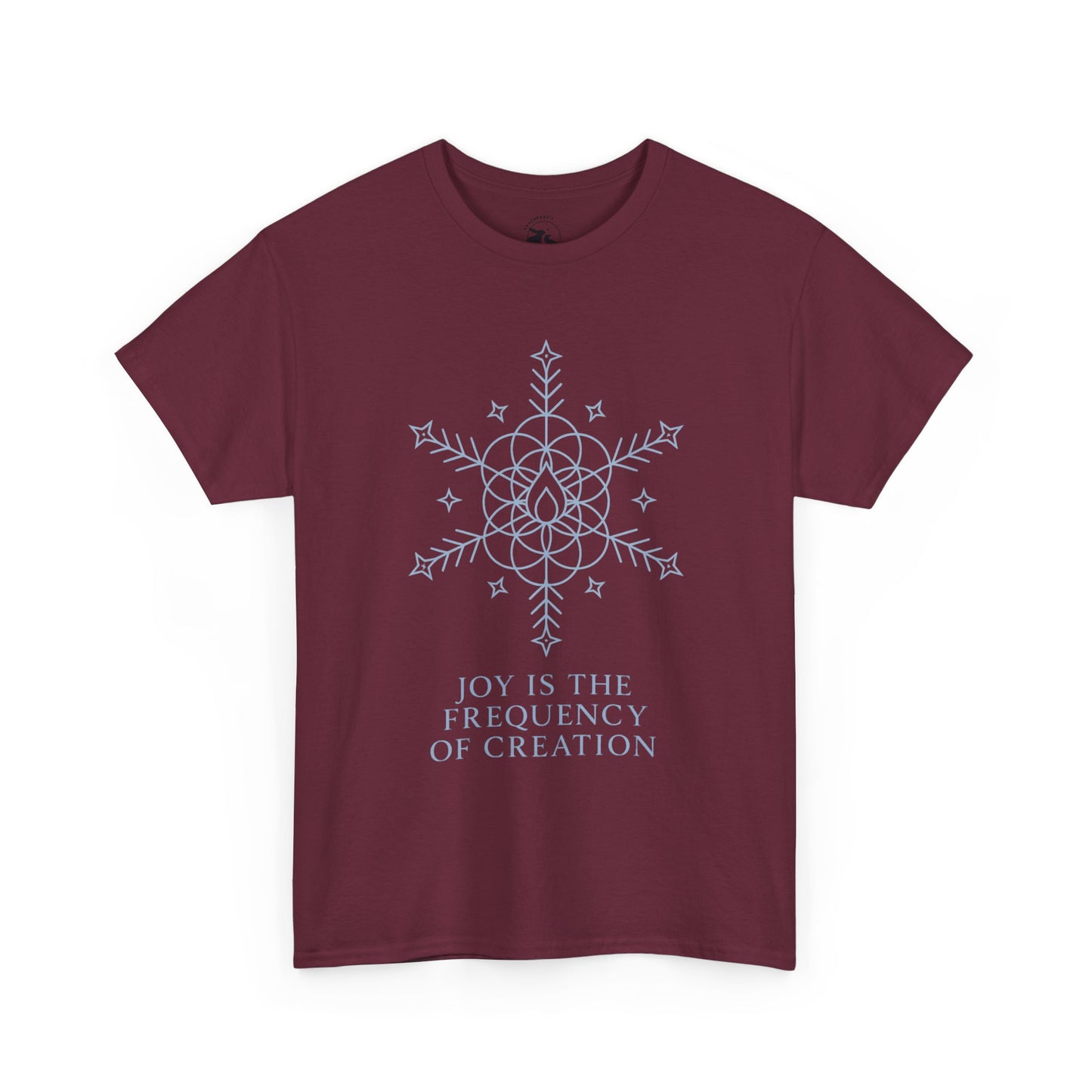 Joy Frequency Tee – Sacred Geometry Snowflake of Creation Graphic Shirt
