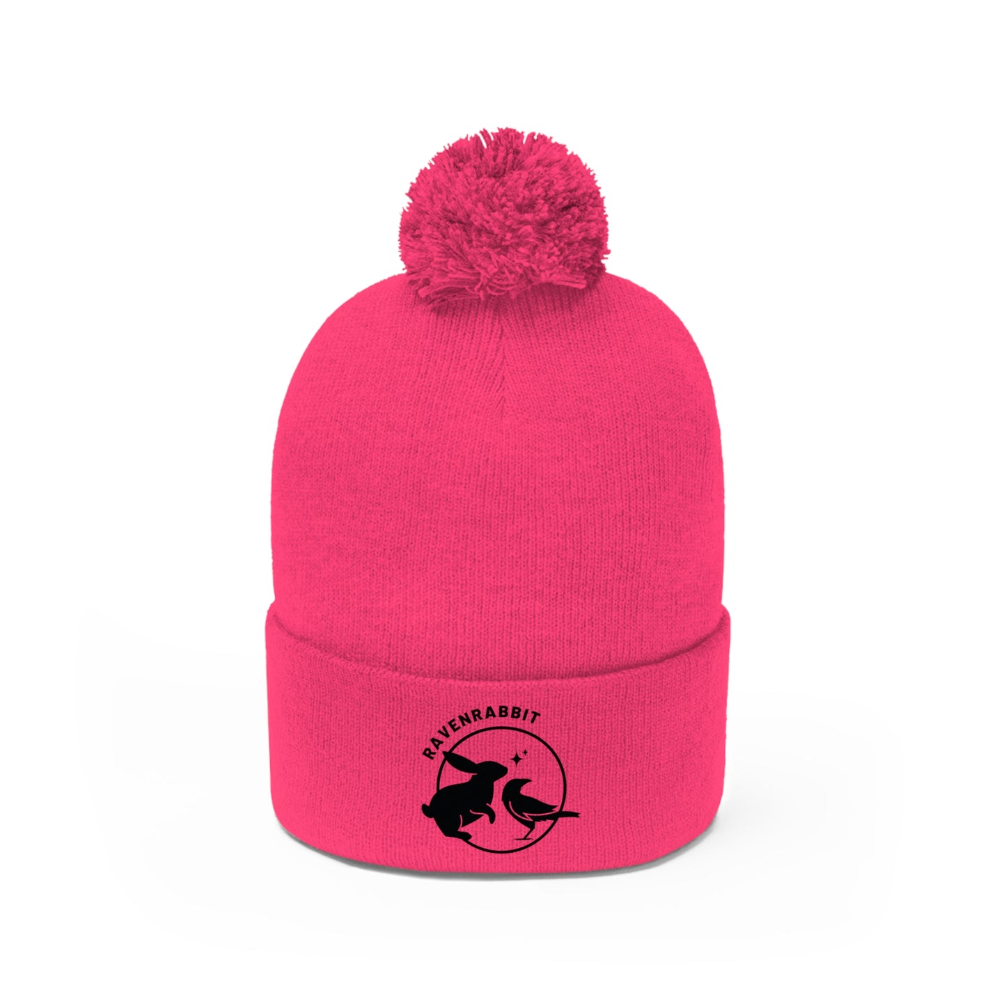 RavenRabbit Pom Pom Beanie – Embrace the Spirit of Nature 🌿❄️