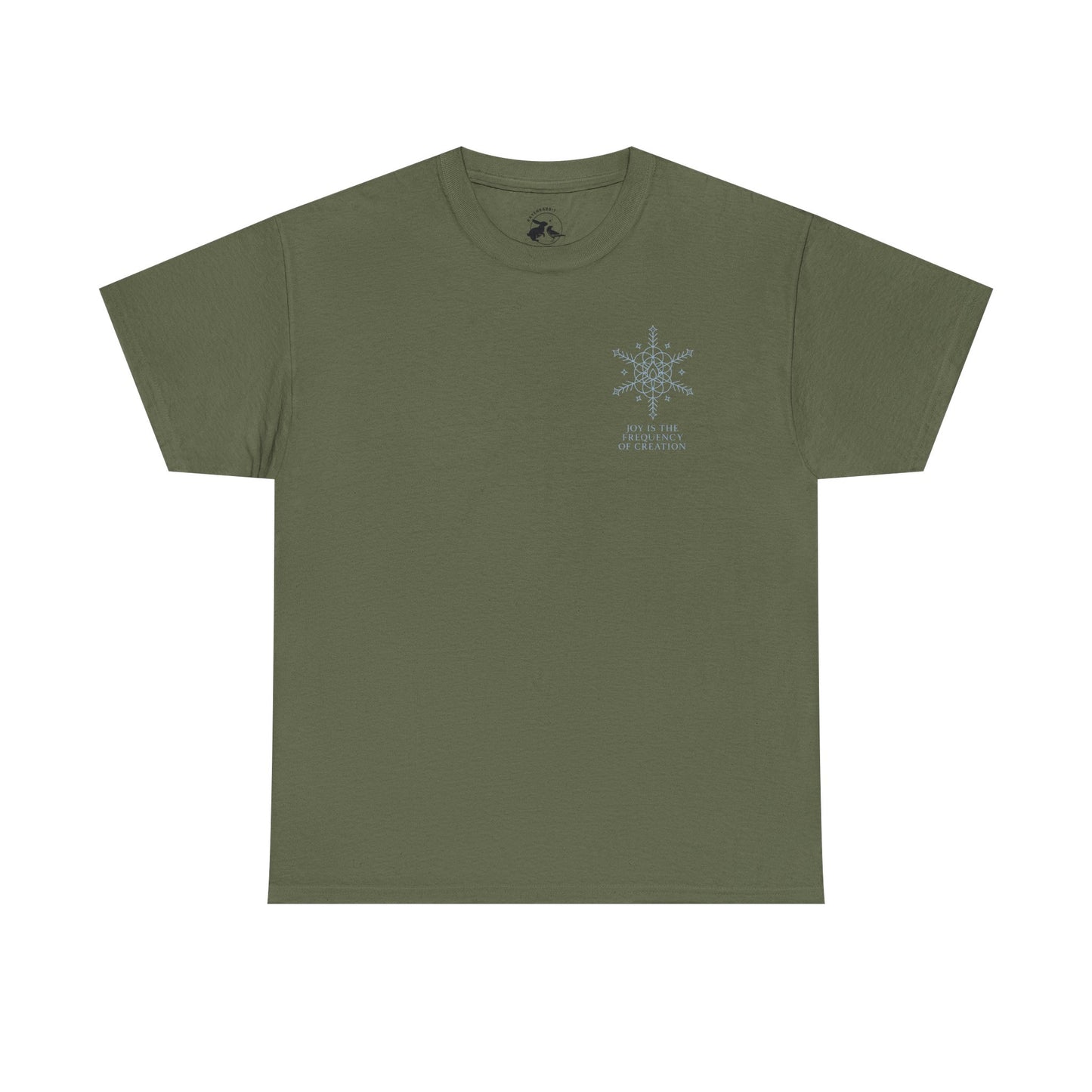Joy Frequency Tee – Double Sided Sacred Geometry Snowflake of Creation Shirt
