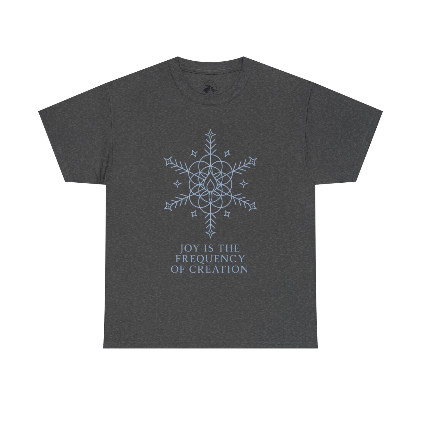 Joy Frequency Tee – Sacred Geometry Snowflake of Creation Graphic Shirt