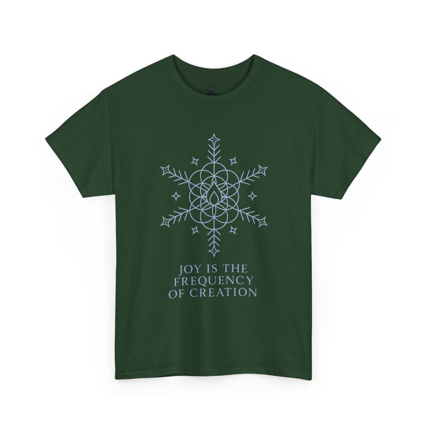 Joy Frequency Tee – Sacred Geometry Snowflake of Creation Graphic Shirt