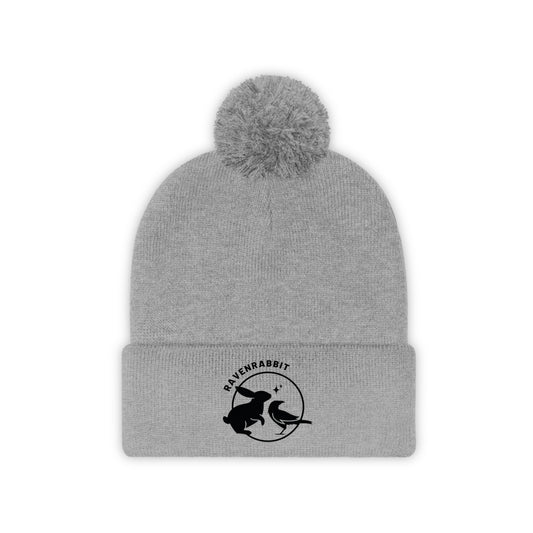 RavenRabbit Pom Pom Beanie – Embrace the Spirit of Nature 🌿❄️