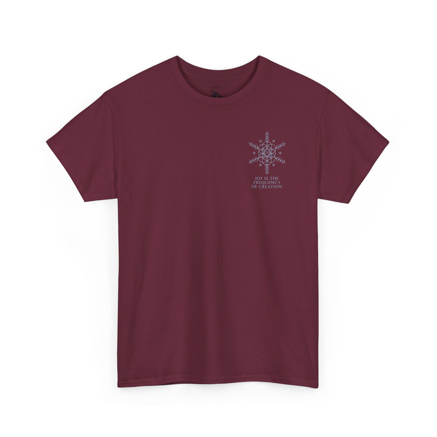 Joy Frequency Tee – Double Sided Sacred Geometry Snowflake of Creation Shirt