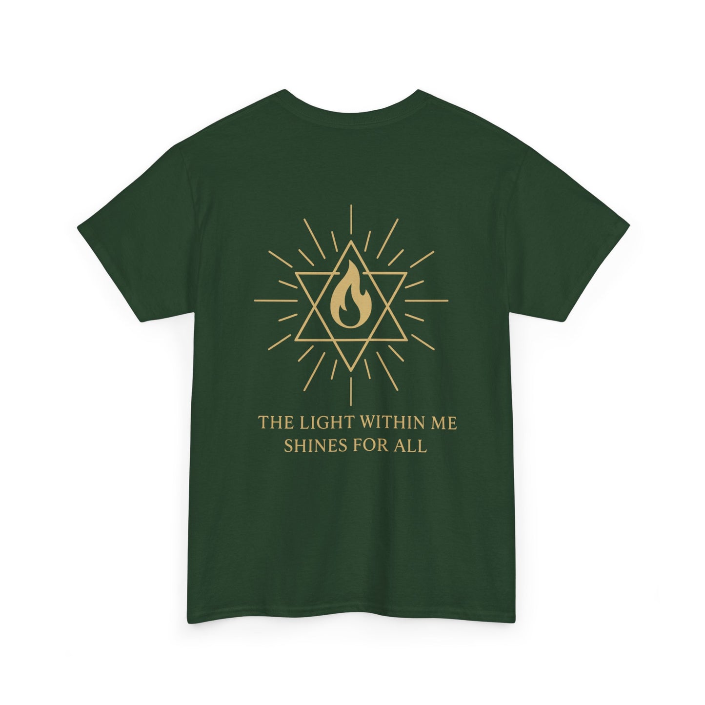 The Light Within Tee – Double Sided Merkaba Flame of Awakening Shirt