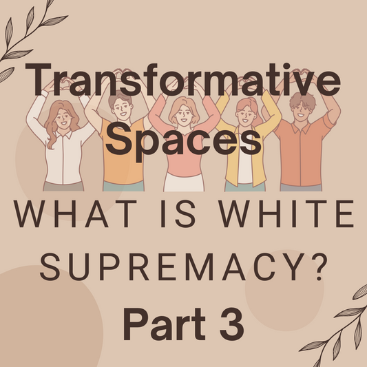 Transformative Spaces Part 3 – Understanding White Supremacy Culture and Creating Transformative Change