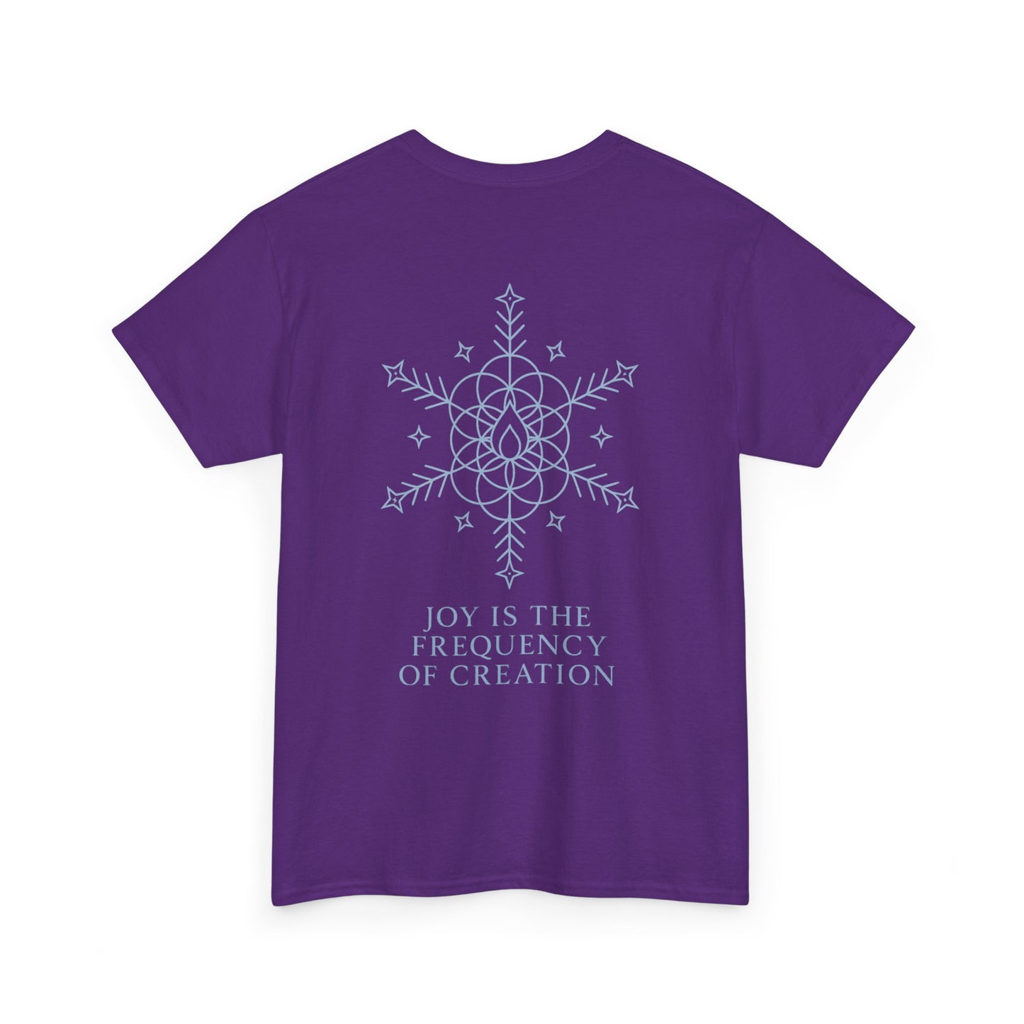 Joy Frequency Tee – Double Sided Sacred Geometry Snowflake of Creation Shirt
