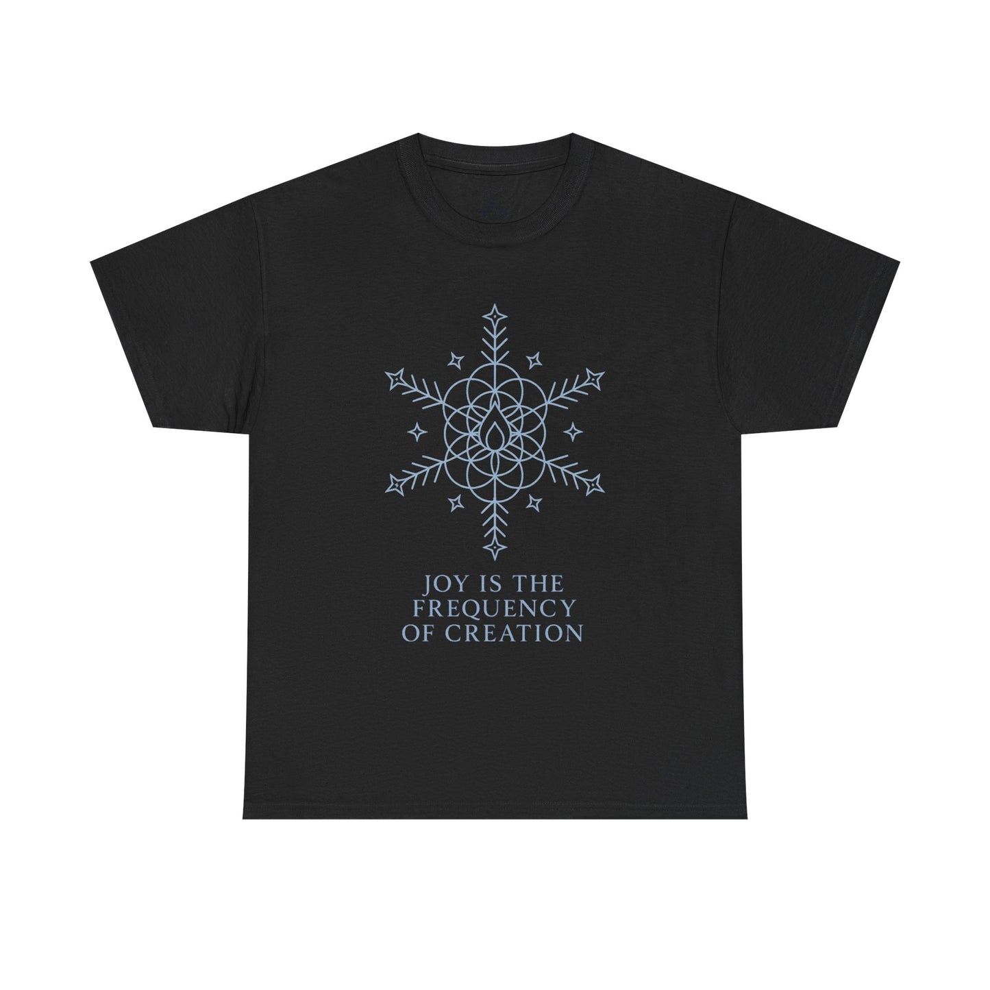 Joy Frequency Tee – Sacred Geometry Snowflake of Creation Graphic Shirt
