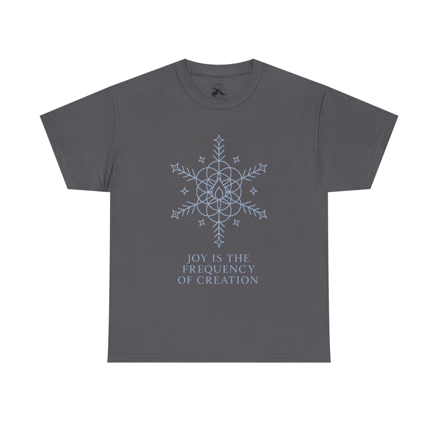 Joy Frequency Tee – Sacred Geometry Snowflake of Creation Graphic Shirt