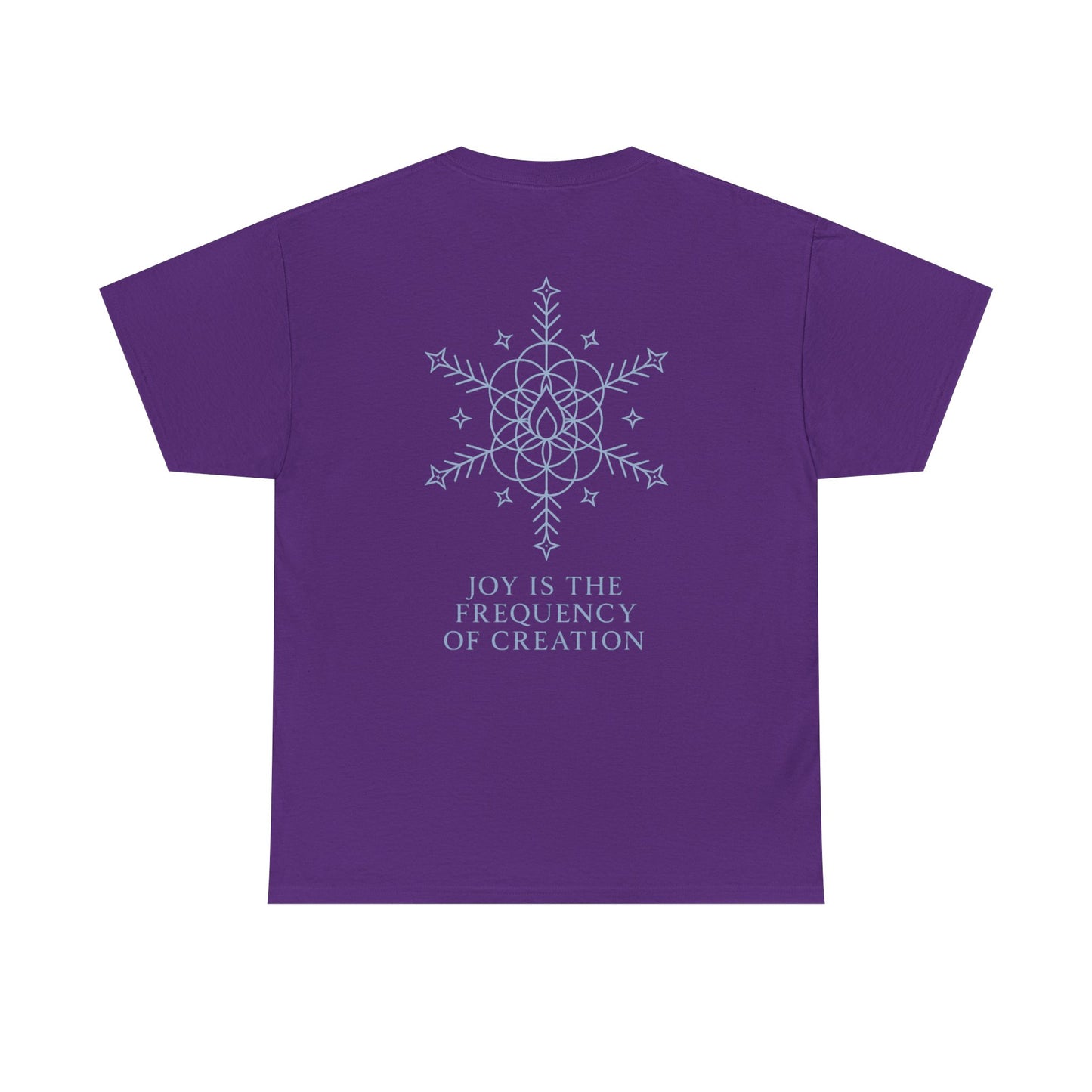 Joy Frequency Tee – Double Sided Sacred Geometry Snowflake of Creation Shirt