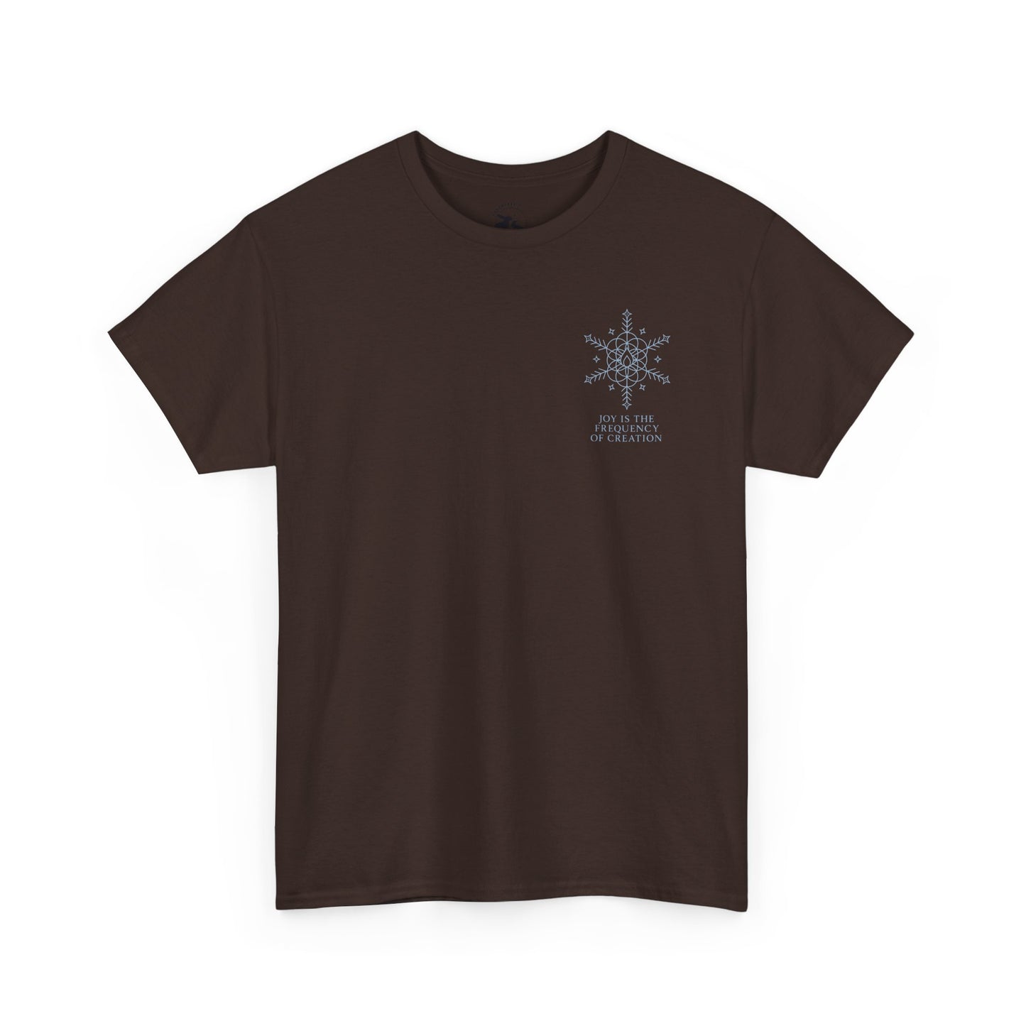 Joy Frequency Tee – Double Sided Sacred Geometry Snowflake of Creation Shirt
