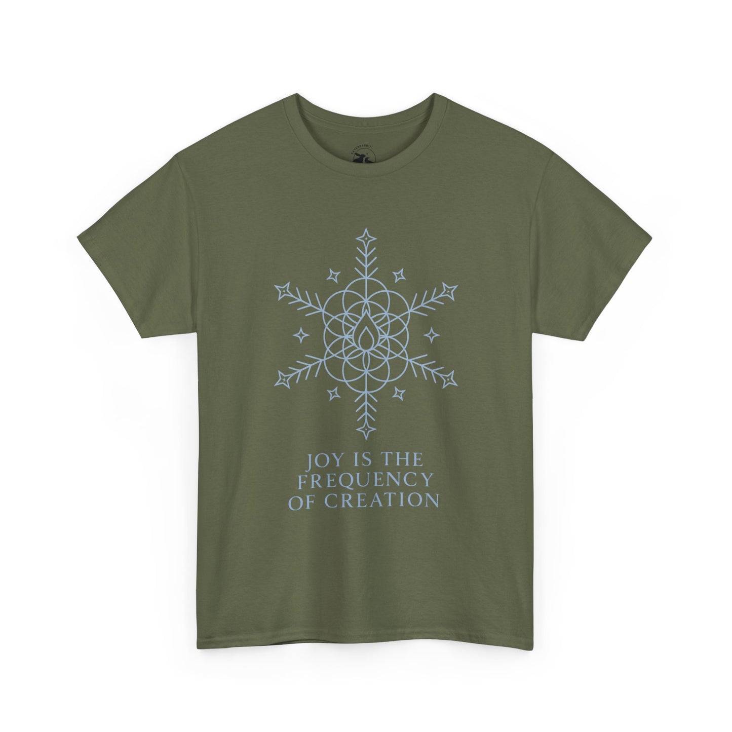Joy Frequency Tee – Sacred Geometry Snowflake of Creation Graphic Shirt