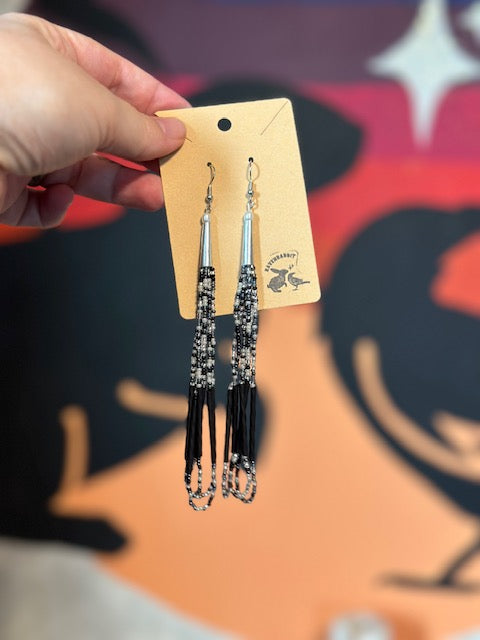 Black Fringe Earrings