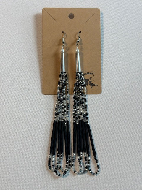 Black Fringe Earrings