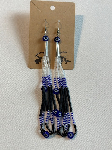 Evil Eye Patterned Color Earrings