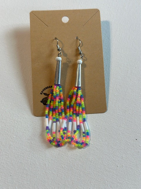 Neon Fringe Earrings