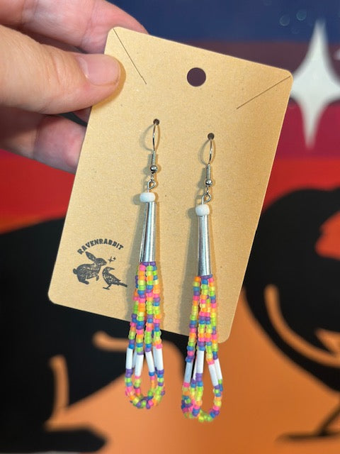 Neon Fringe Earrings