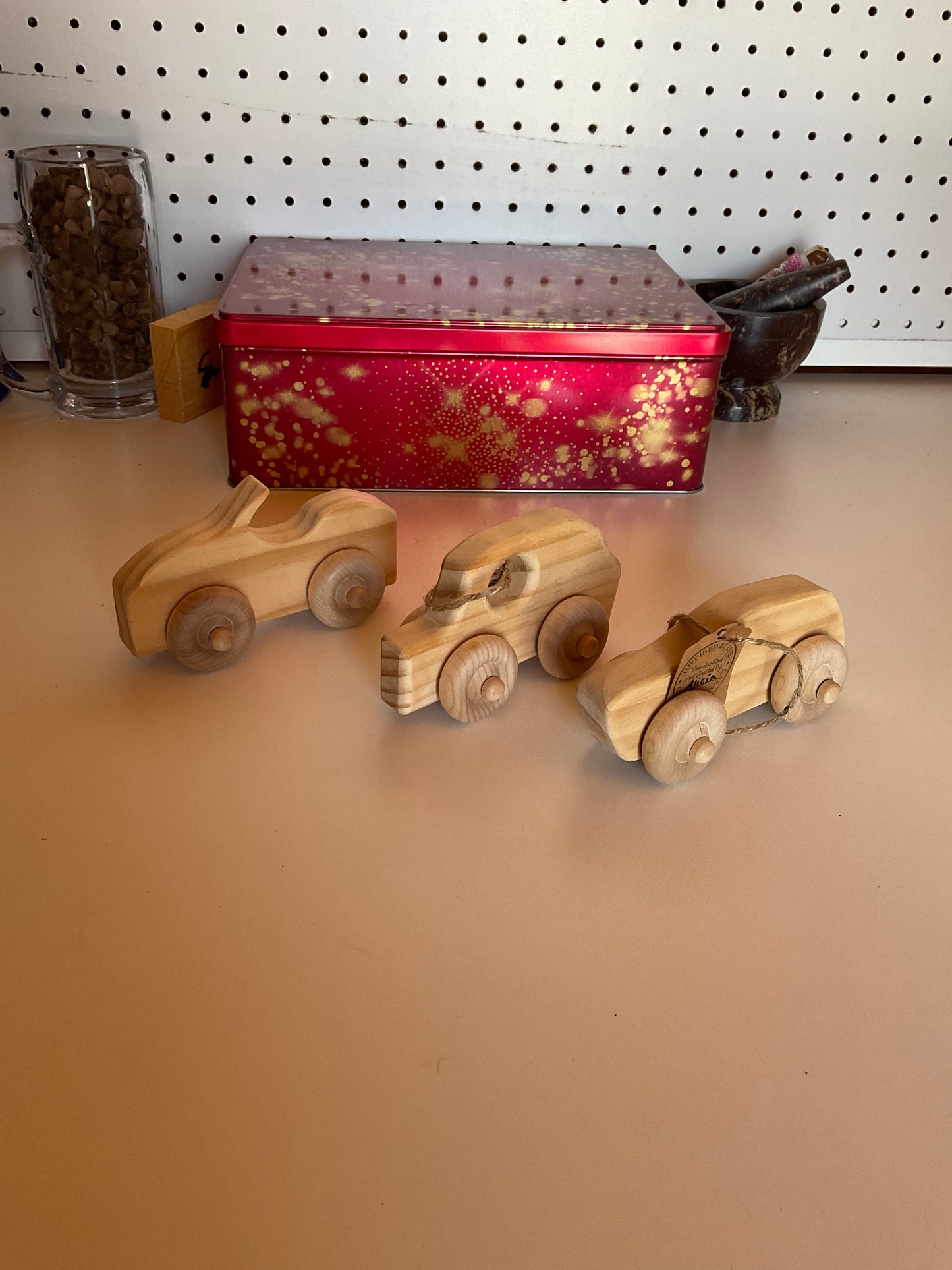 3 Pack Hand Made Wood Cars