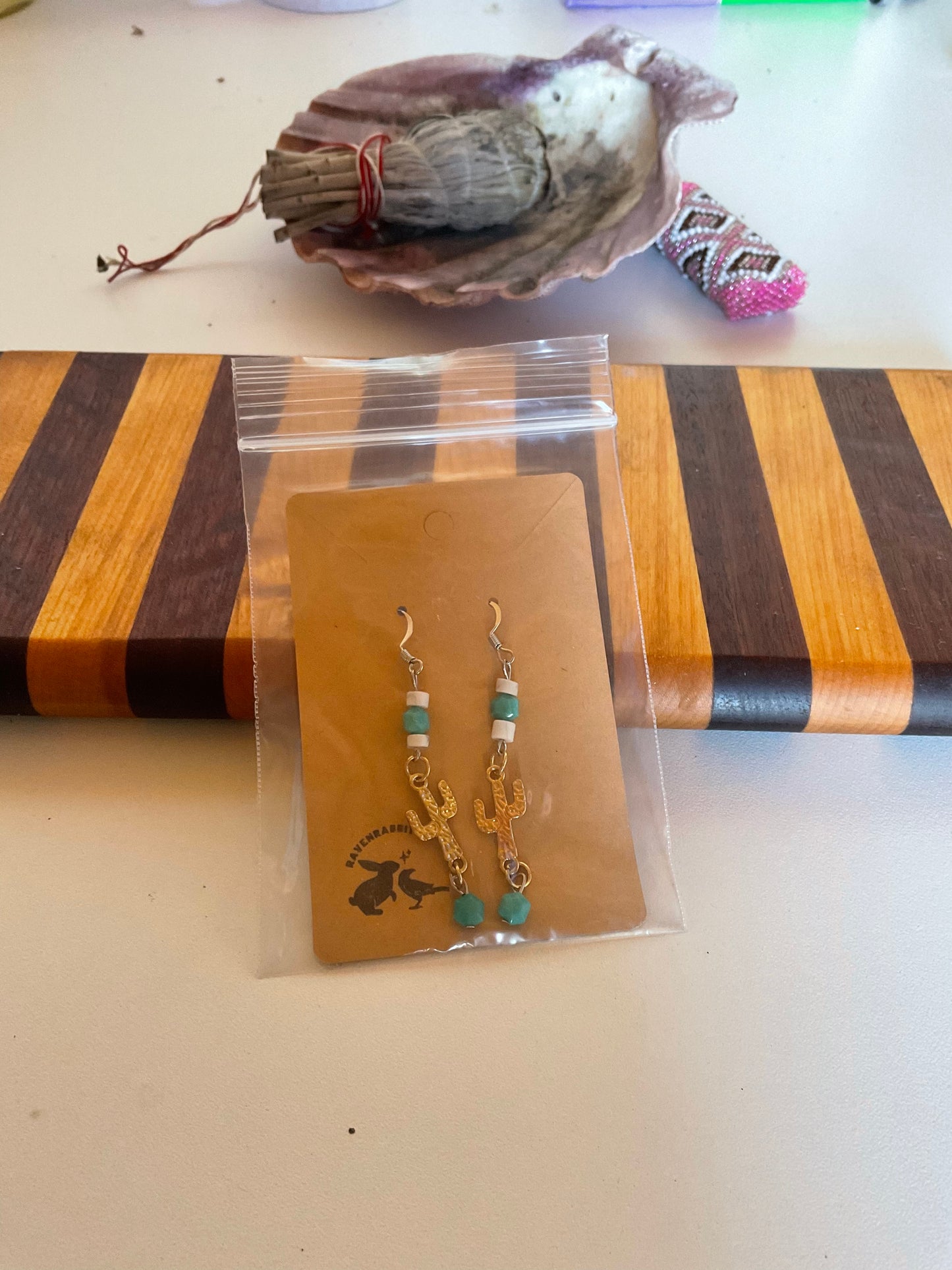 Turquoise Cactus Earrings