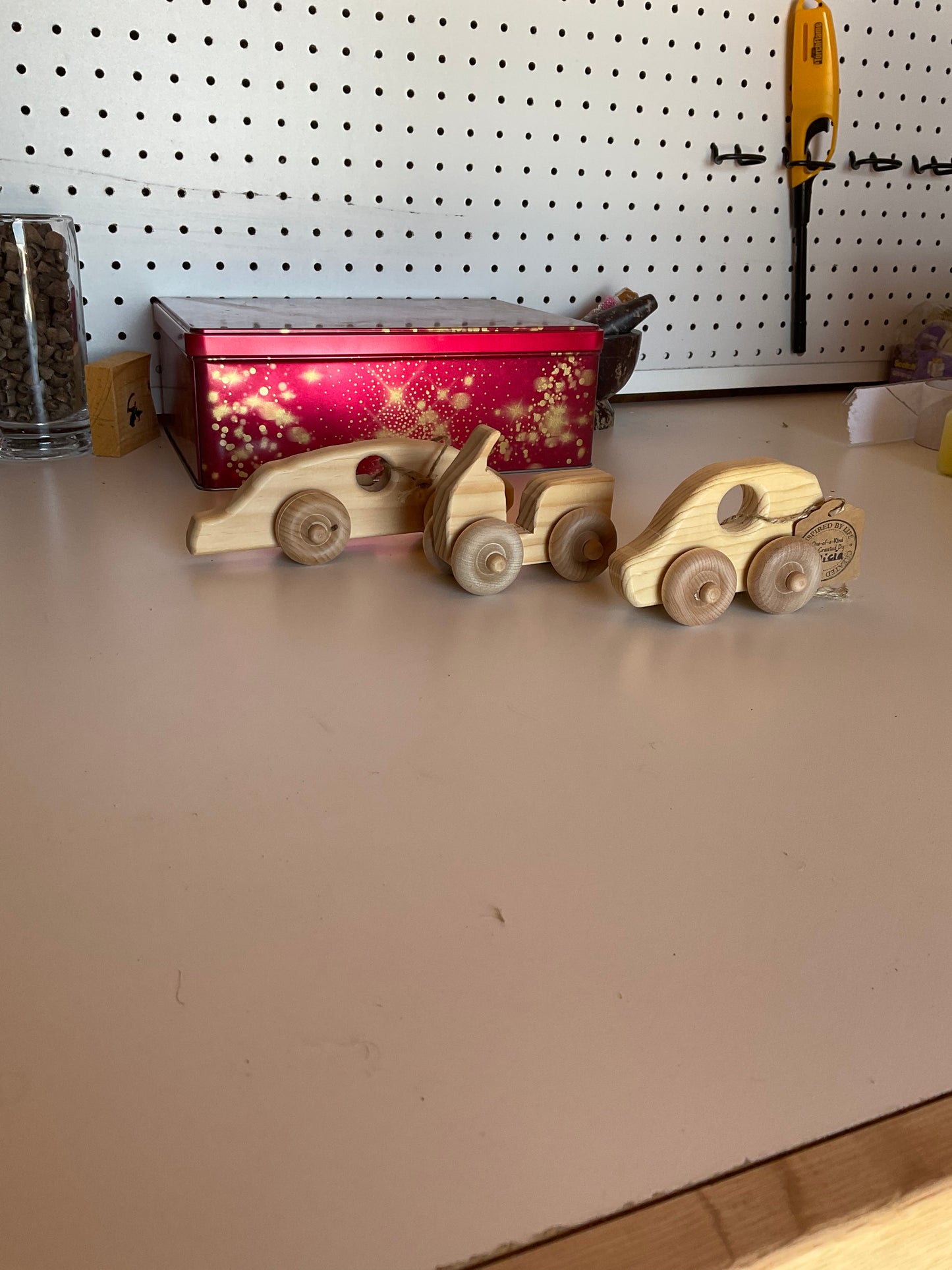 3 Pack Hand Made Wood Cars