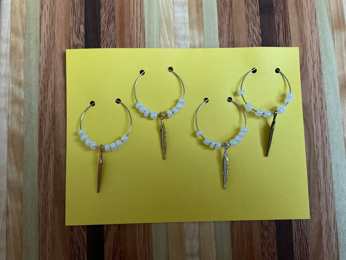 Various Feather Wine Charms