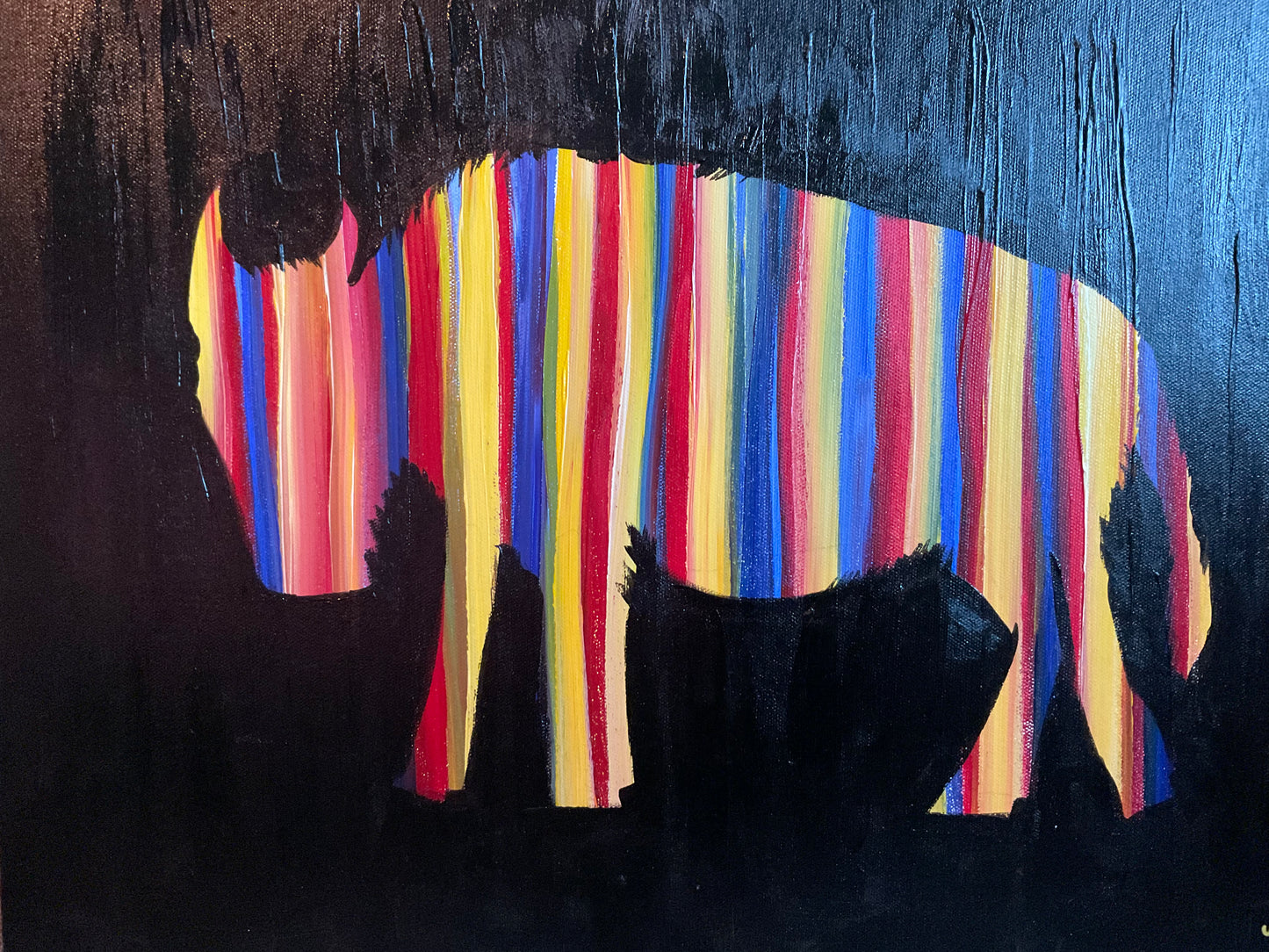 The Bison – Animal Series – Acrylic Painting