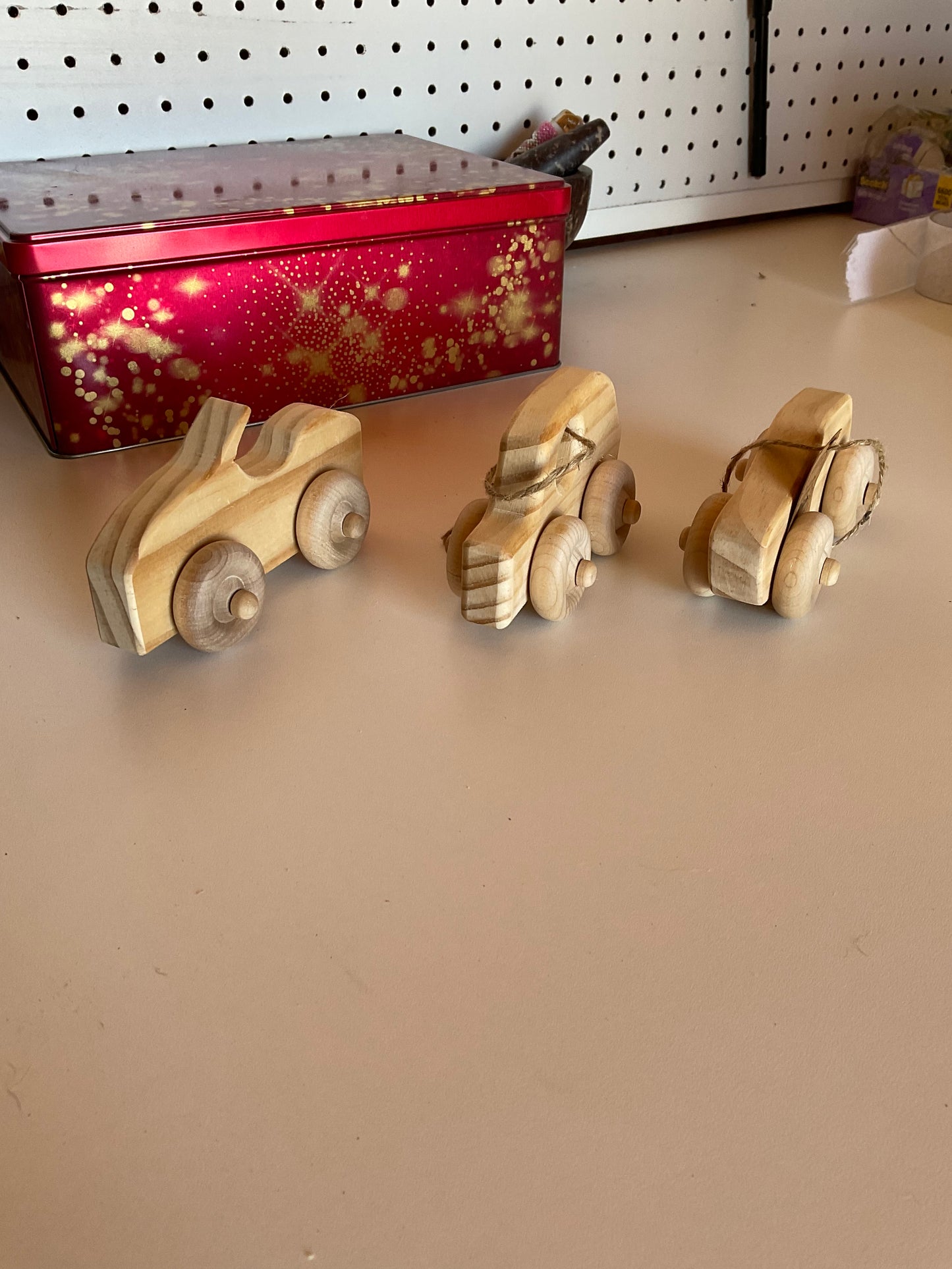 3 Pack Hand Made Wood Cars