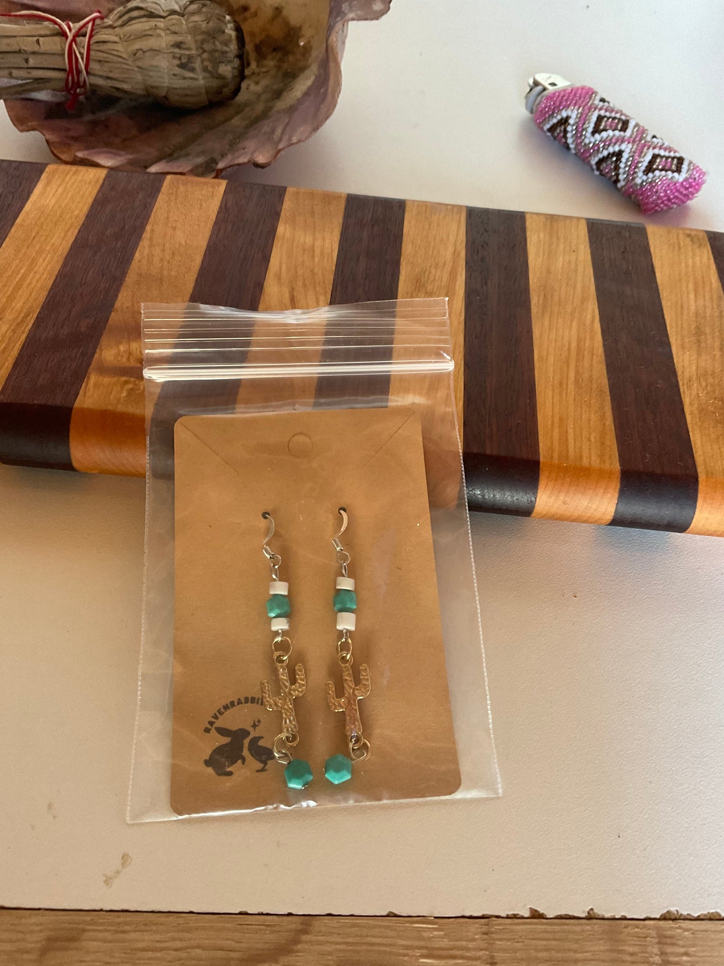 Turquoise Cactus Earrings