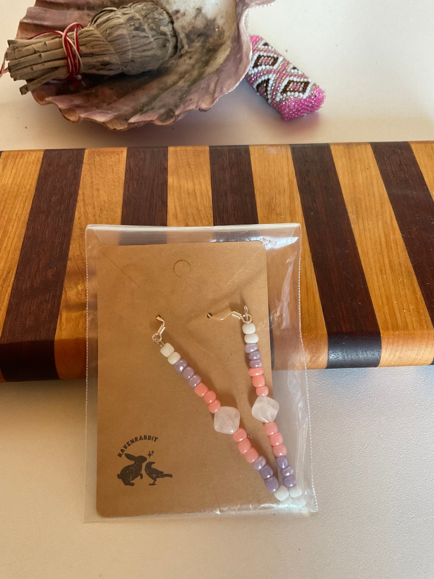 Rose Quartz Love Earrings