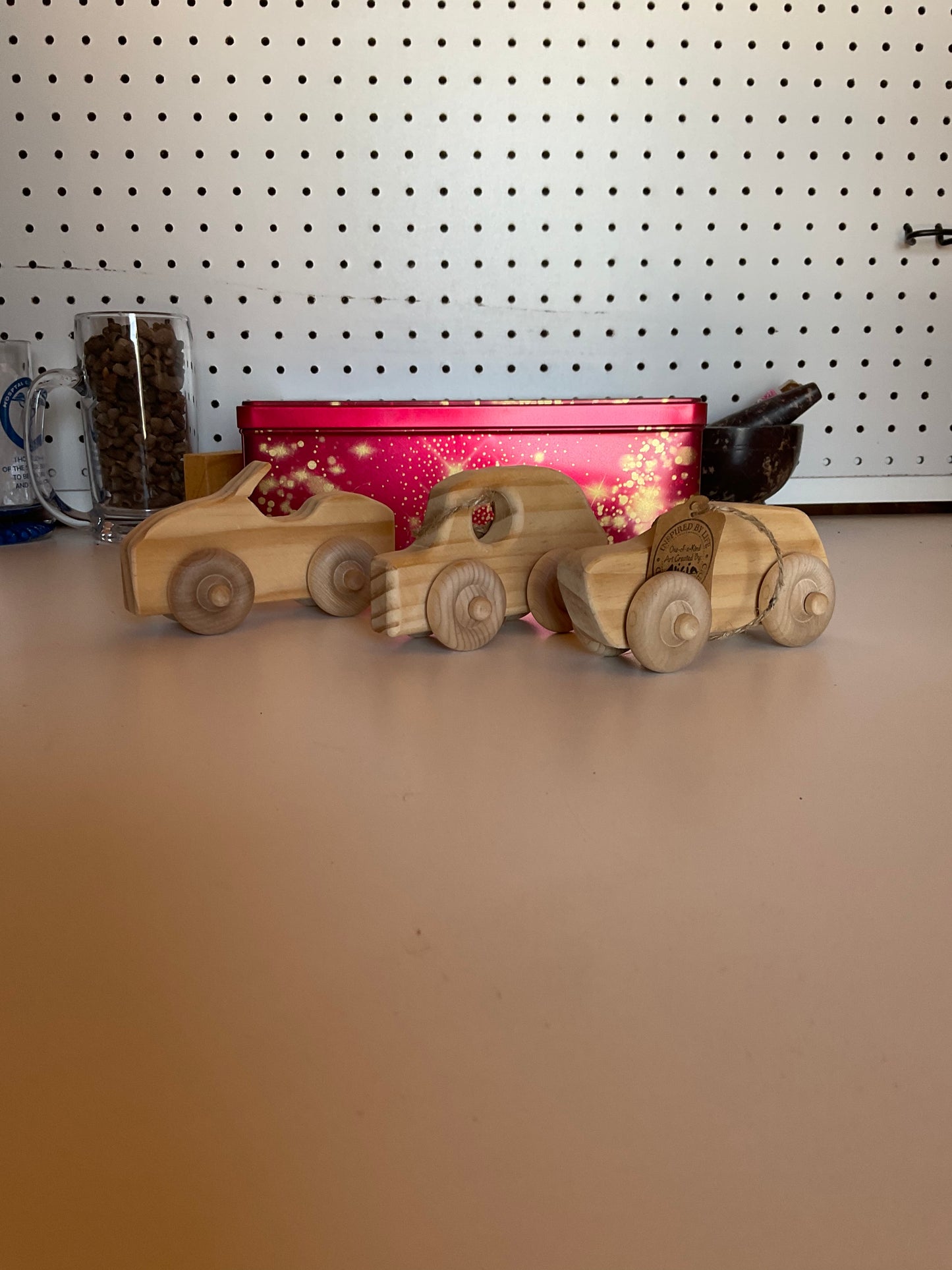 3 Pack Hand Made Wood Cars