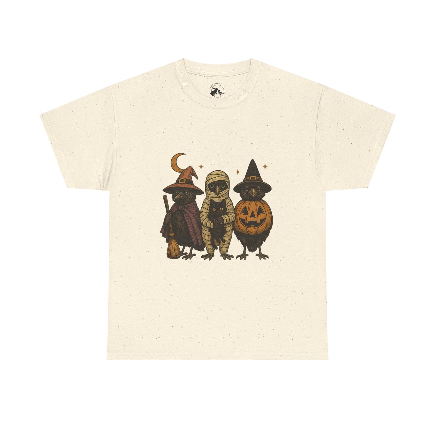 Trick-or-Tweet Trio Tee – Vintage Halloween Raven Shirt