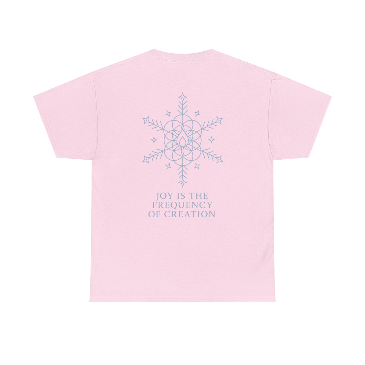 Joy Frequency Tee – Double Sided Sacred Geometry Snowflake of Creation Shirt