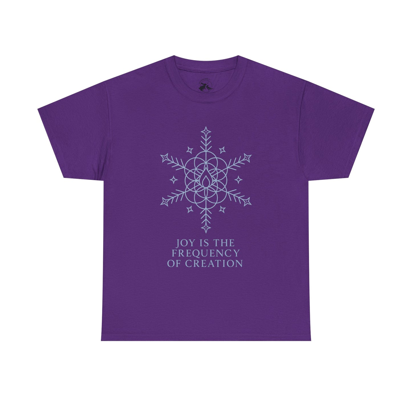 Joy Frequency Tee – Sacred Geometry Snowflake of Creation Graphic Shirt