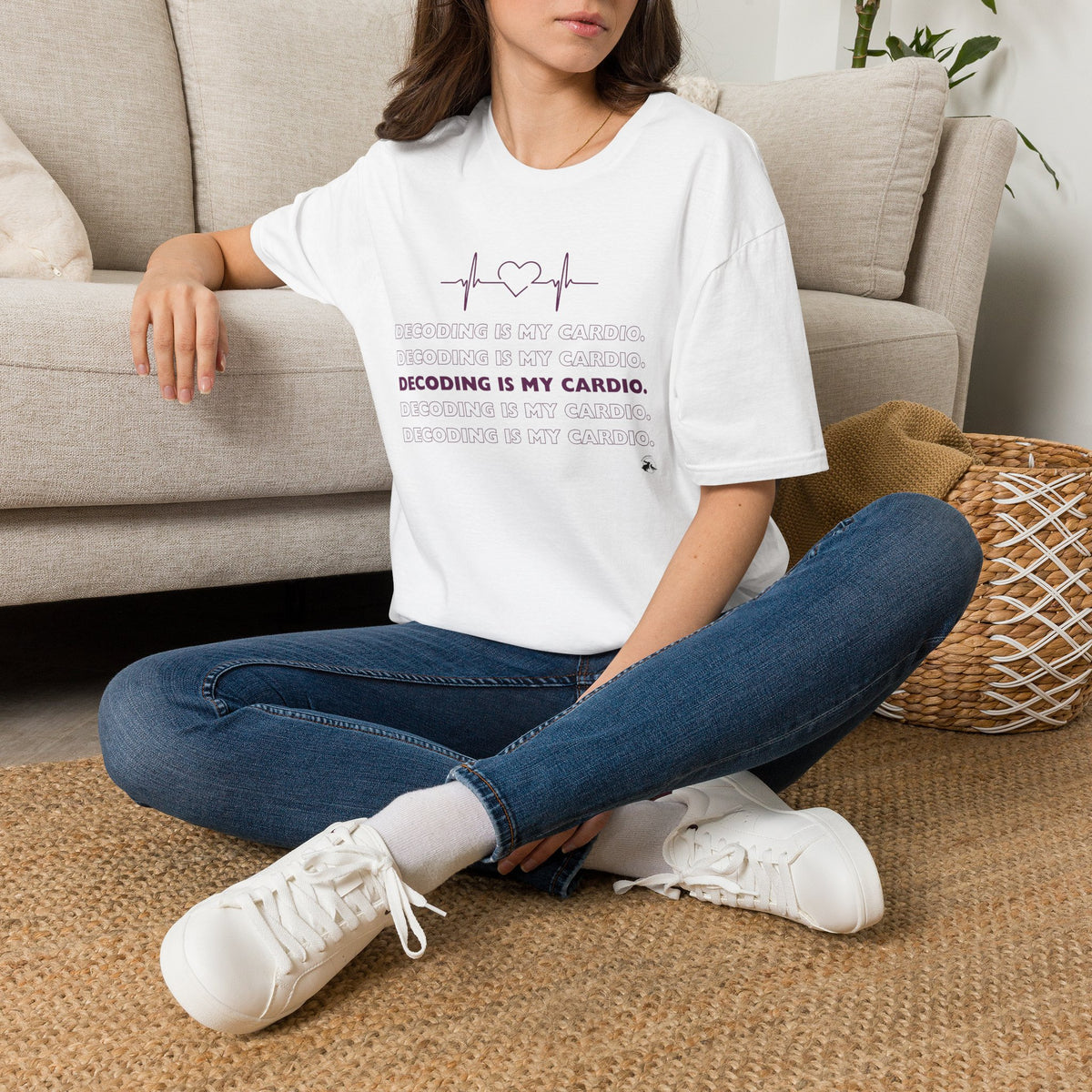 Decoding Is My Cardio T-Shirt — Heartbeat Code Programmer Tee