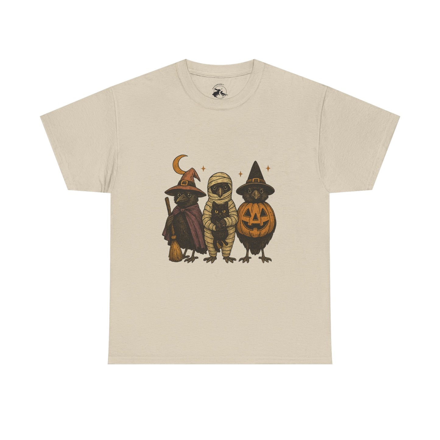 Trick-or-Tweet Trio Tee – Vintage Halloween Raven Shirt
