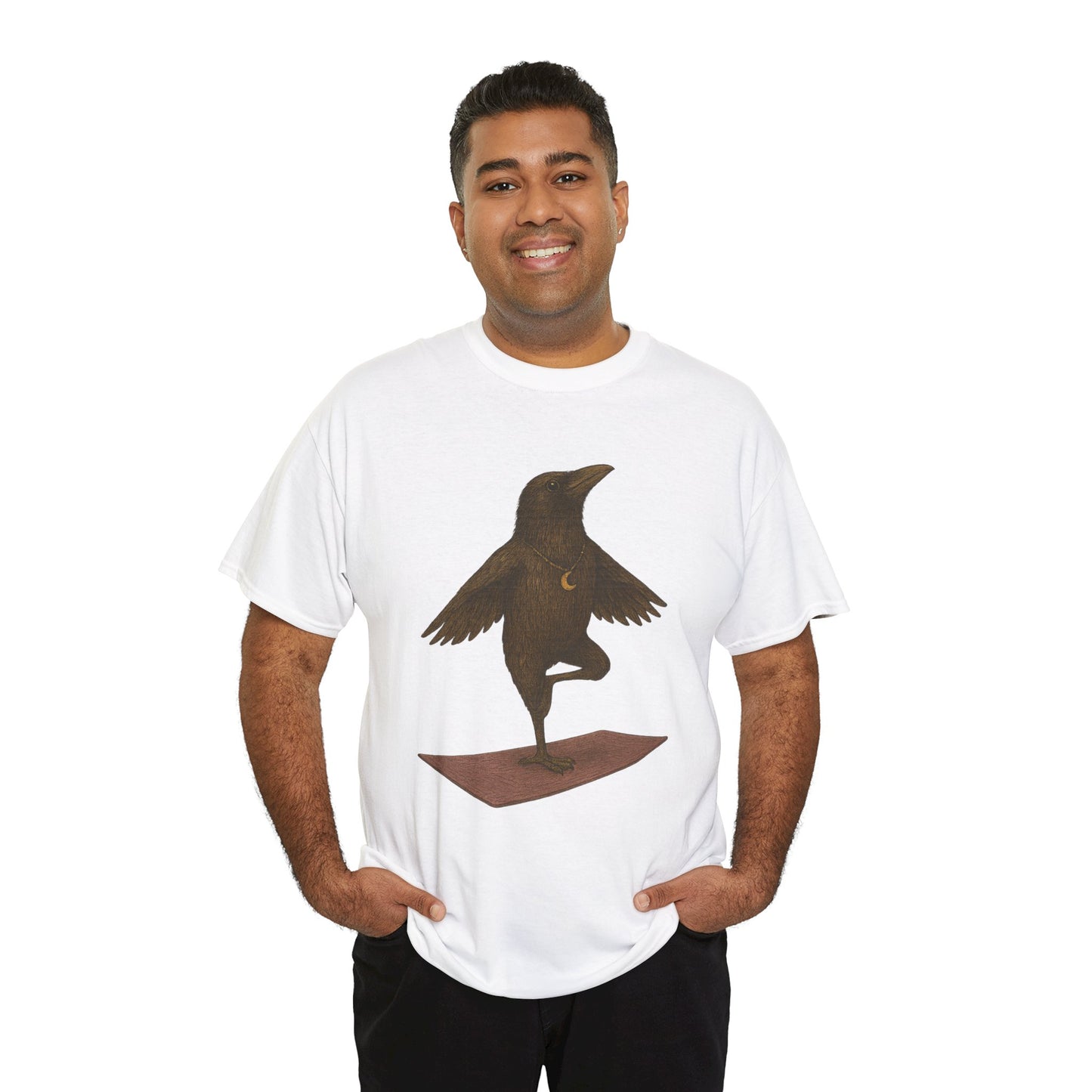 The Raven Yoga Master Tee – Balance in Flight and Spirit