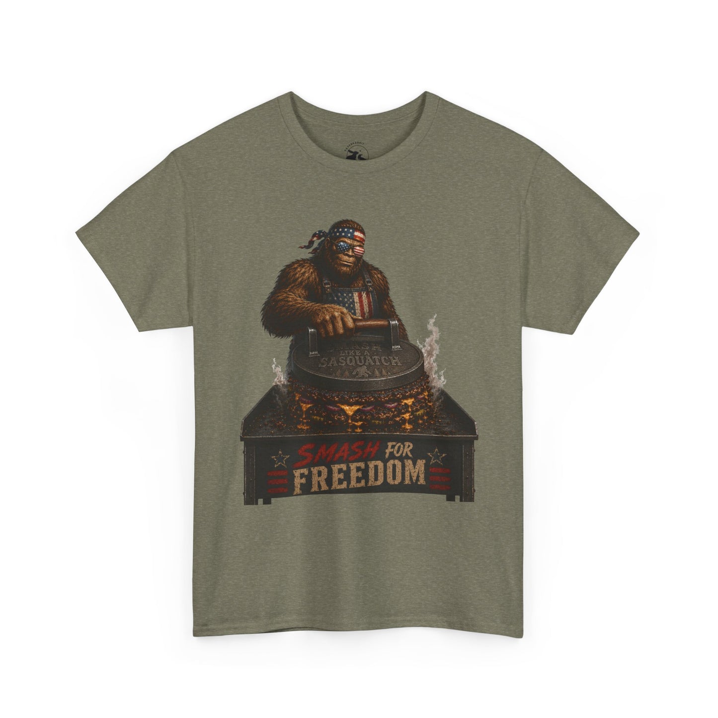 Smash For Freedom Tee – Patriotic Bigfoot BBQ Shirt
