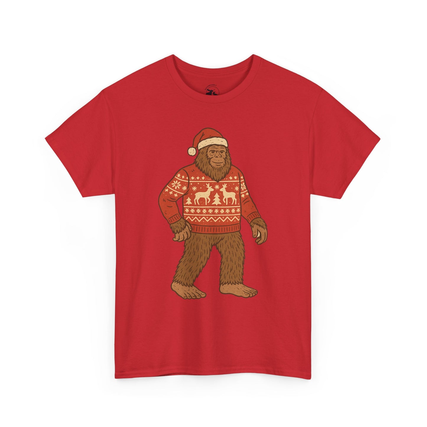 Bigfoot Christmas Sweater Tee – Festive Forest Fun