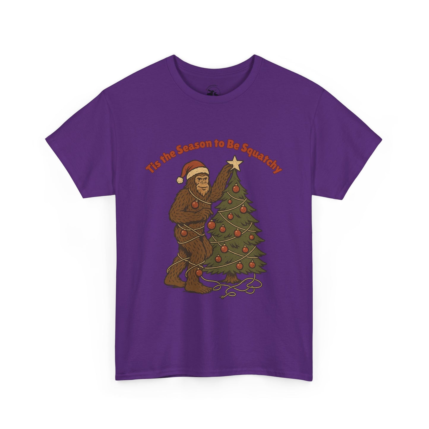 Sasquatch Decorating the Tree Tee – Bigfoot Christmas Spirit Shirt