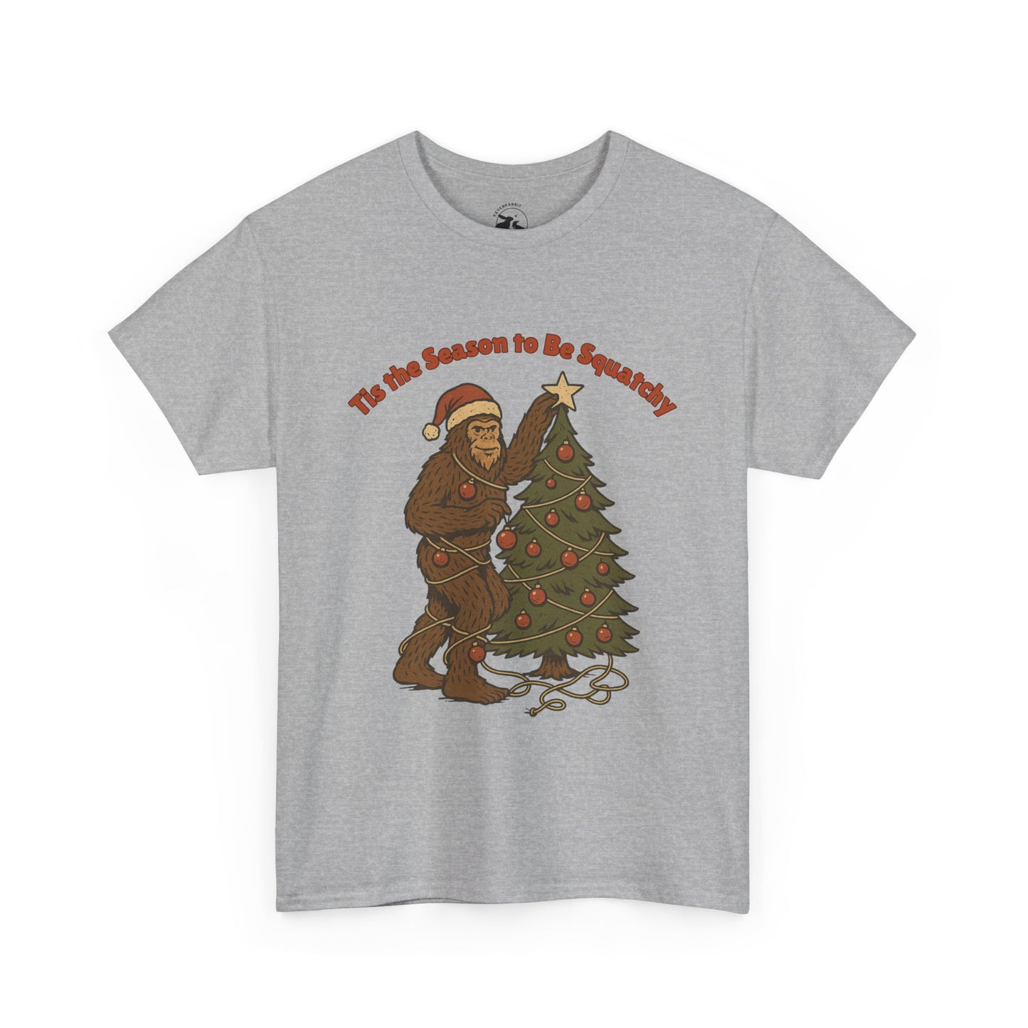 Sasquatch Decorating the Tree Tee – Bigfoot Christmas Spirit Shirt