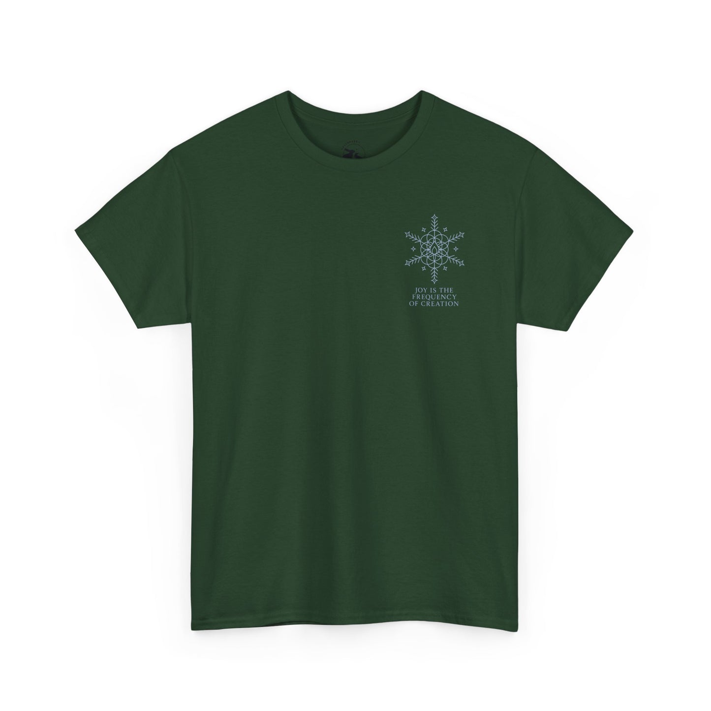 Joy Frequency Tee – Double Sided Sacred Geometry Snowflake of Creation Shirt