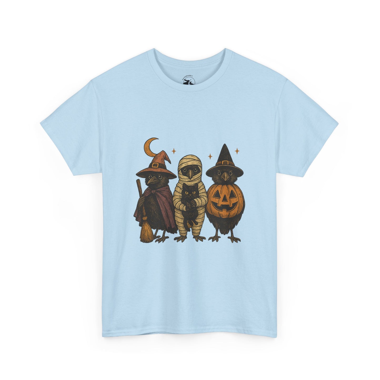 Trick-or-Tweet Trio Tee – Vintage Halloween Raven Shirt