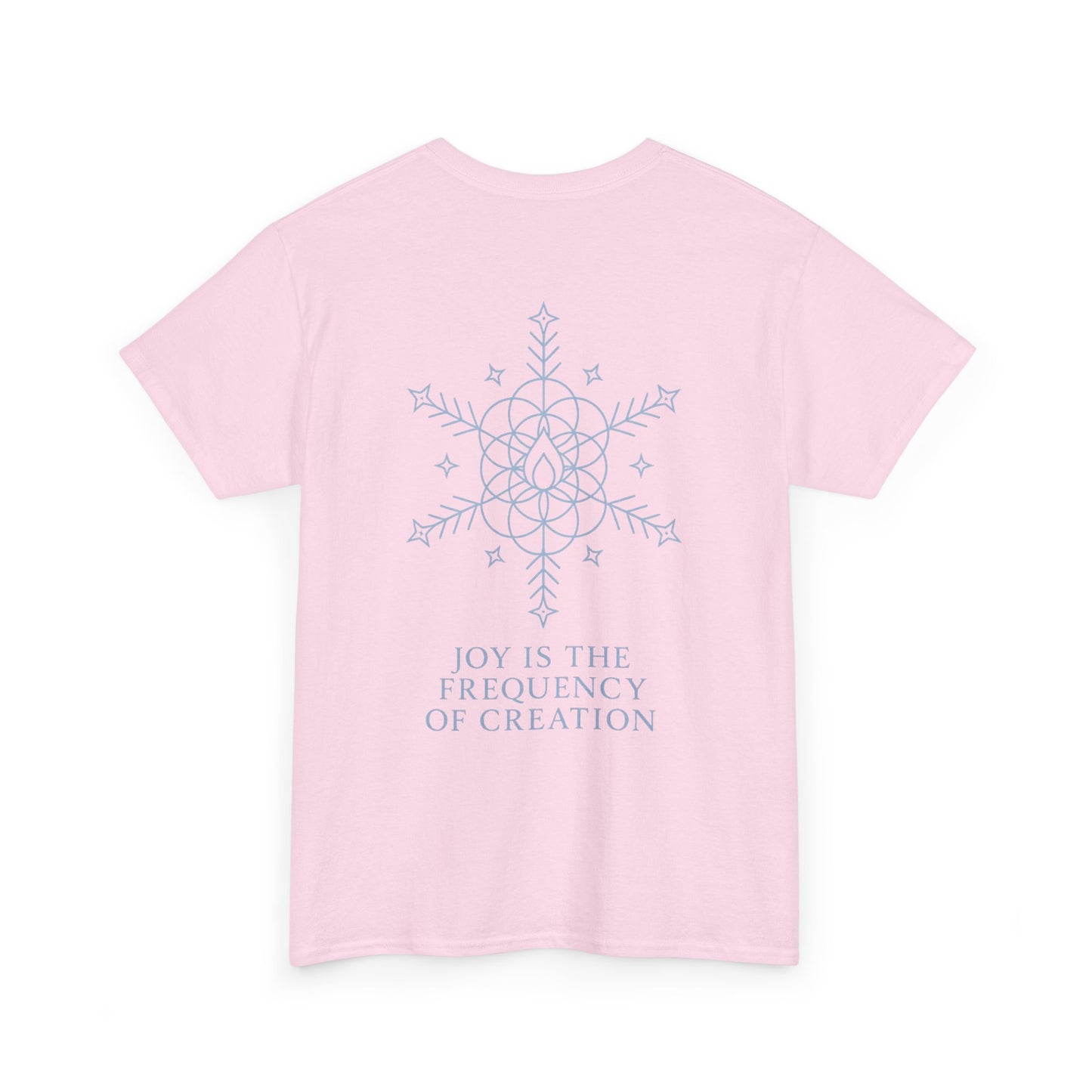Joy Frequency Tee – Double Sided Sacred Geometry Snowflake of Creation Shirt