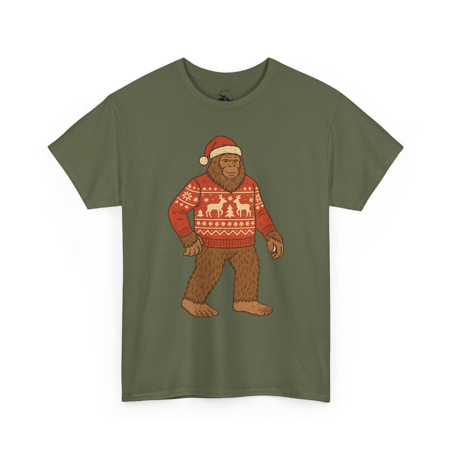 Bigfoot Christmas Sweater Tee – Festive Forest Fun