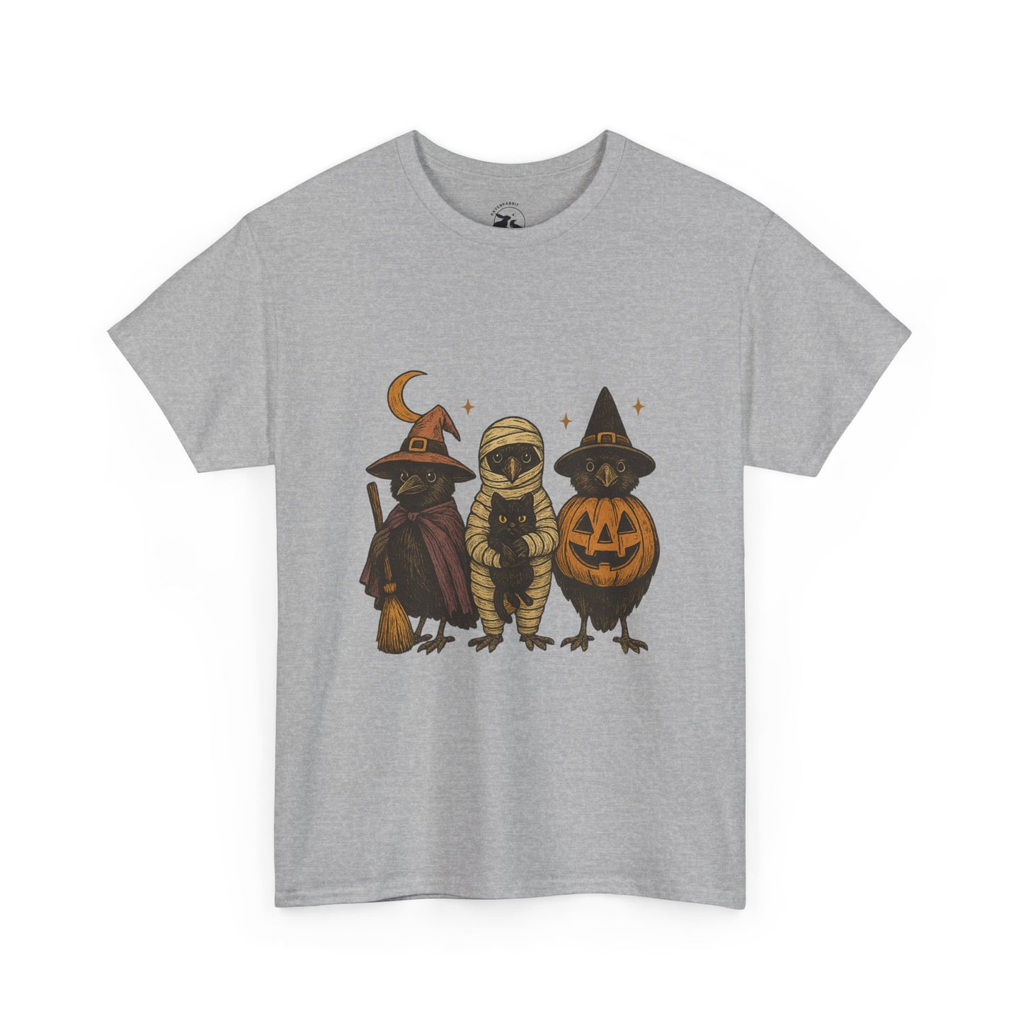 Trick-or-Tweet Trio Tee – Vintage Halloween Raven Shirt