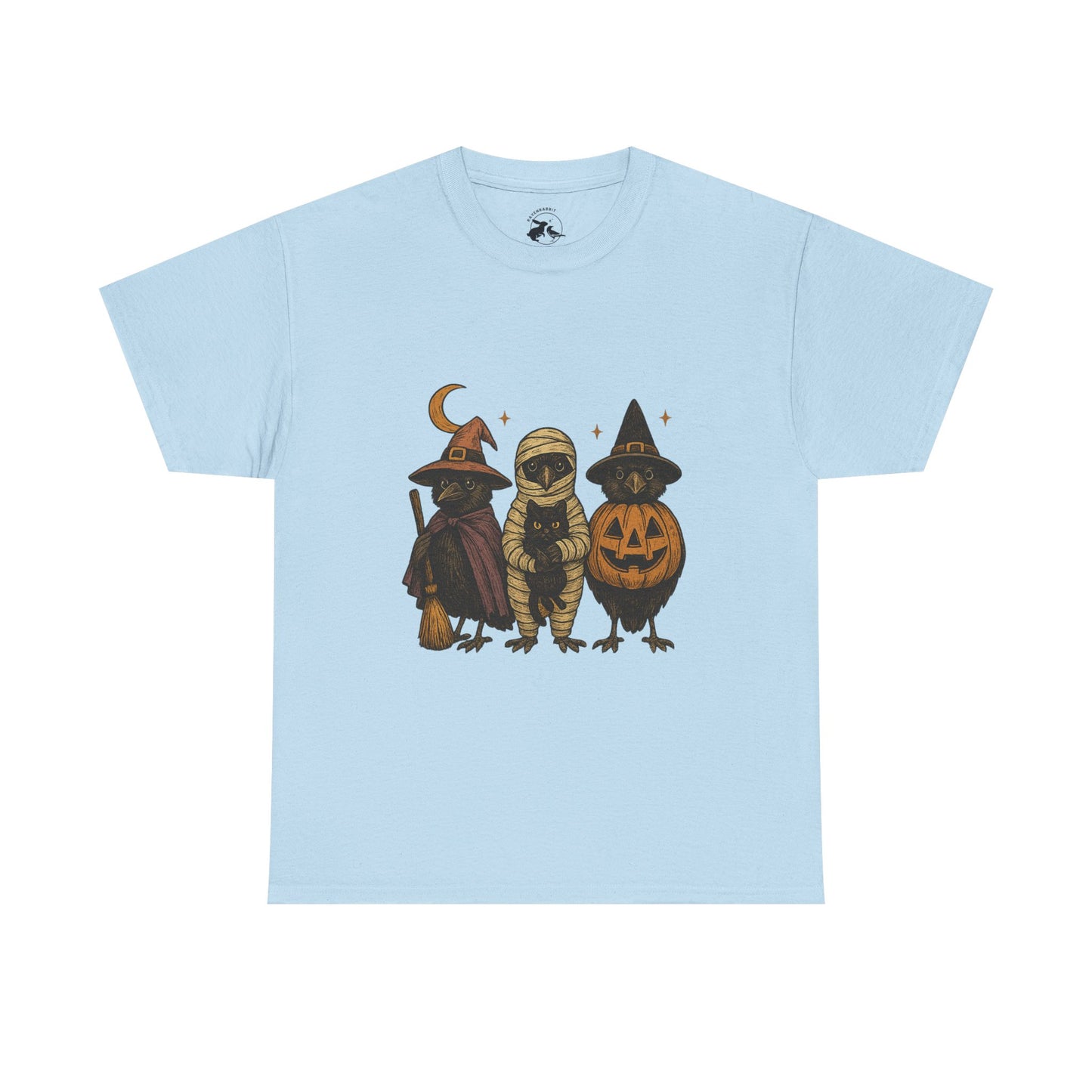 Trick-or-Tweet Trio Tee – Vintage Halloween Raven Shirt