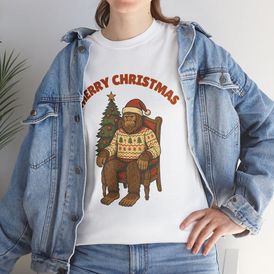 Bigfoot Christmas Spirit Tee – Cozy Sasquatch Holiday Shirt