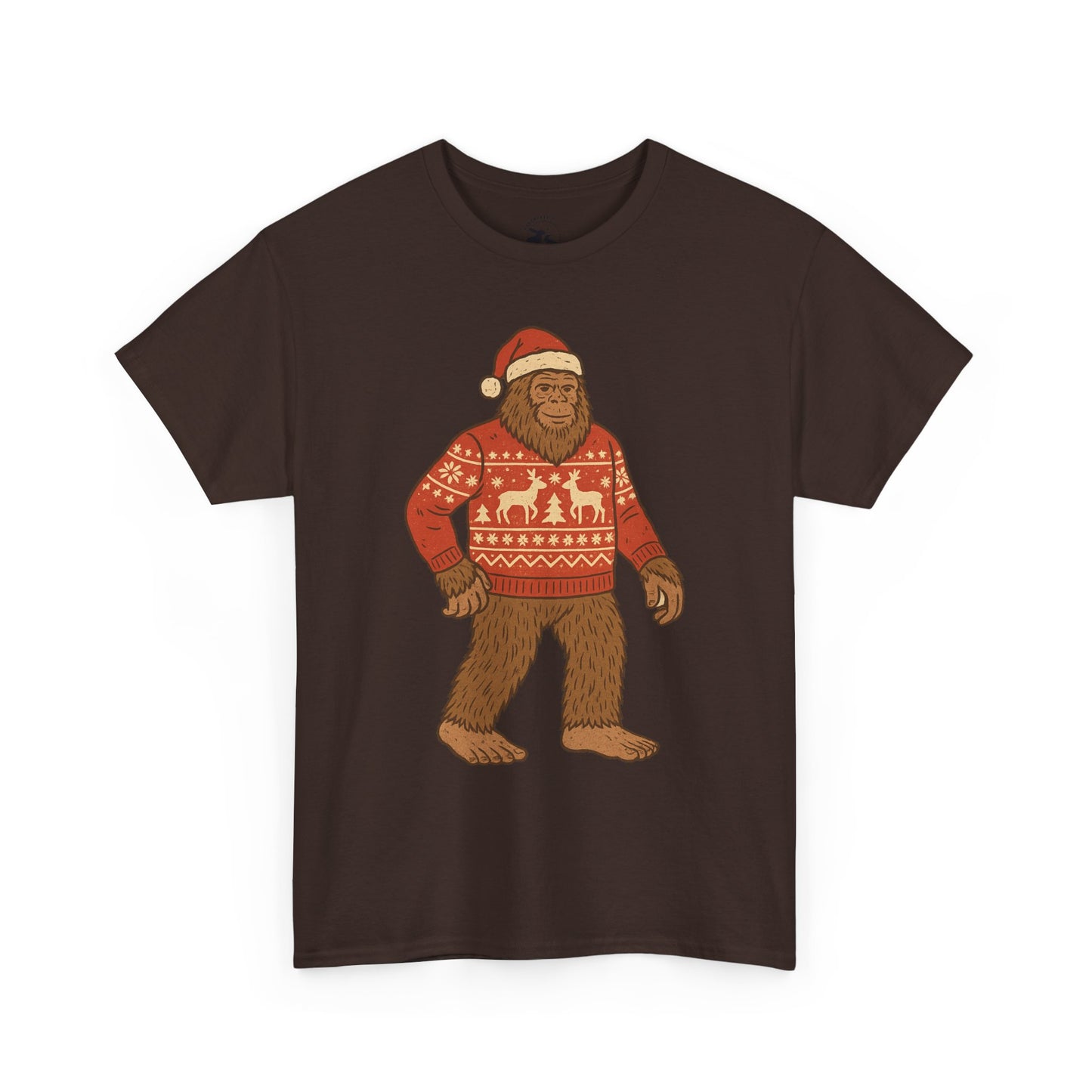 Bigfoot Christmas Sweater Tee – Festive Forest Fun